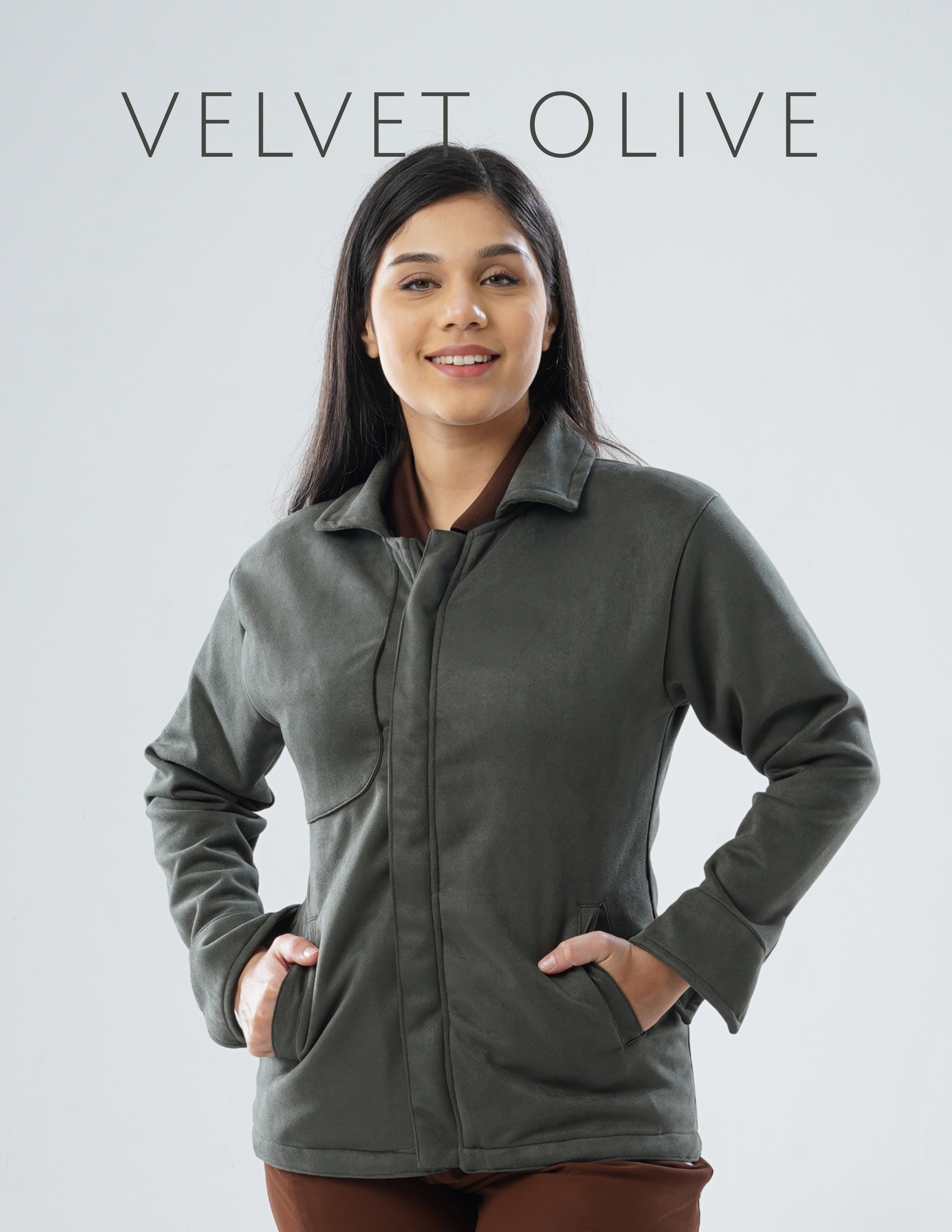 ROYAL JACKETS - VELVET OLIVE / FEMALE - 5 POCKETS MKZ257