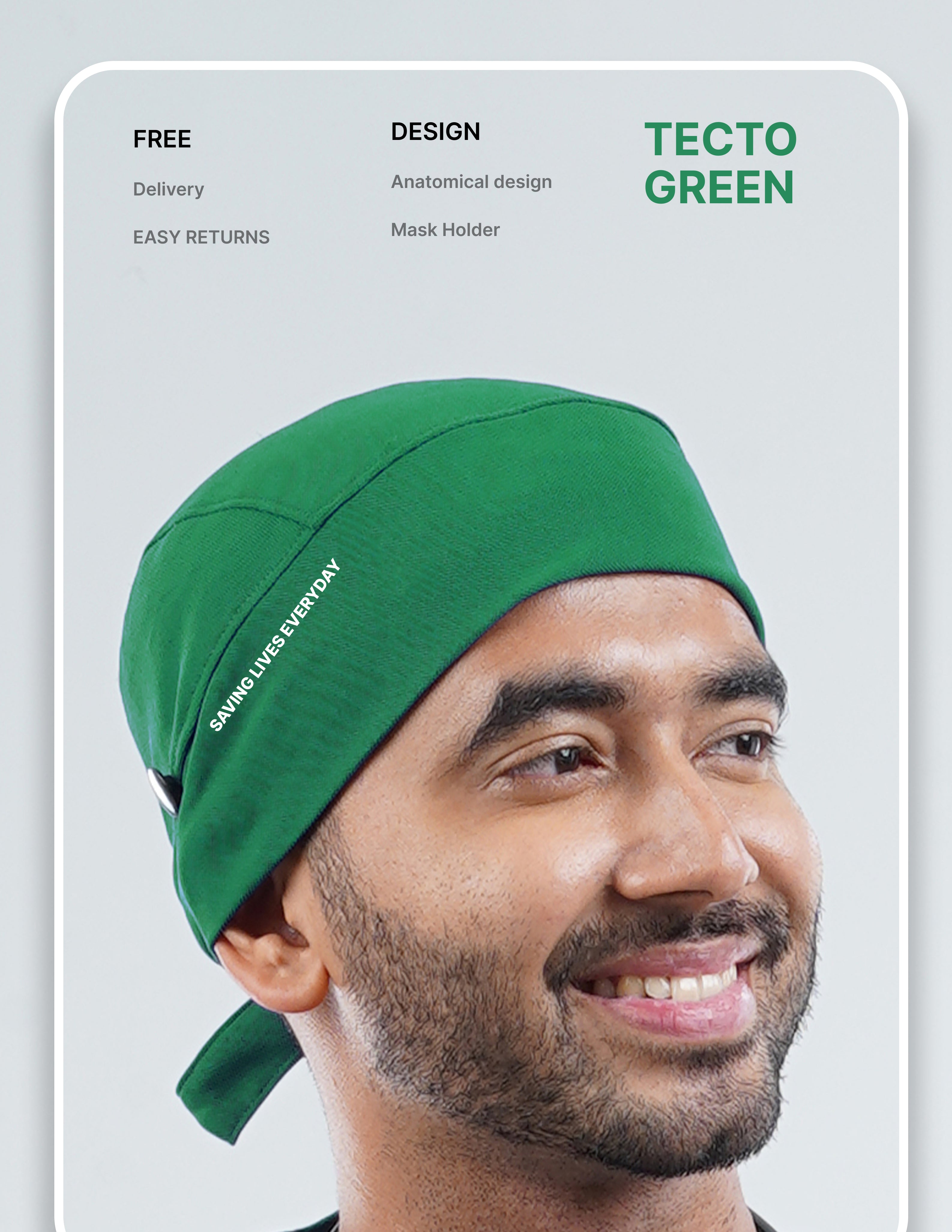 TECTOGREEN SCRUB CAP  - M Lite Fabric MKZ271