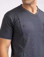 Customizable Luxury Scrubs Medical Anchor Grey (Male Top) - Image 2