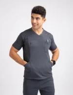Customizable ANCHOR GREY - PRO Fabric / V Neck / Straight Pant / 4 way Stretch(MaleFullset) - Image 4