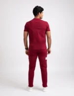 Customizable CARMINE RED LIMITED EDITION - PRO Fabric / V Neck / Straight Pant / 4 way Stretch(MaleFullset) - Image 7