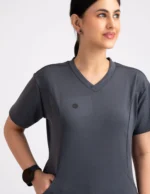 Customizable Luxury Scrubs Medical Anchor Grey (Female Top) - Image 2
