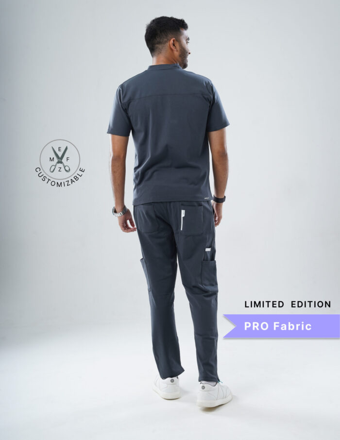 Customizable ANCHOR GREY LIMITED EDITION - PRO Fabric / V Neck / Straight Pant / 4 way Stretch(MaleFullset) MKZ135 - Image 4