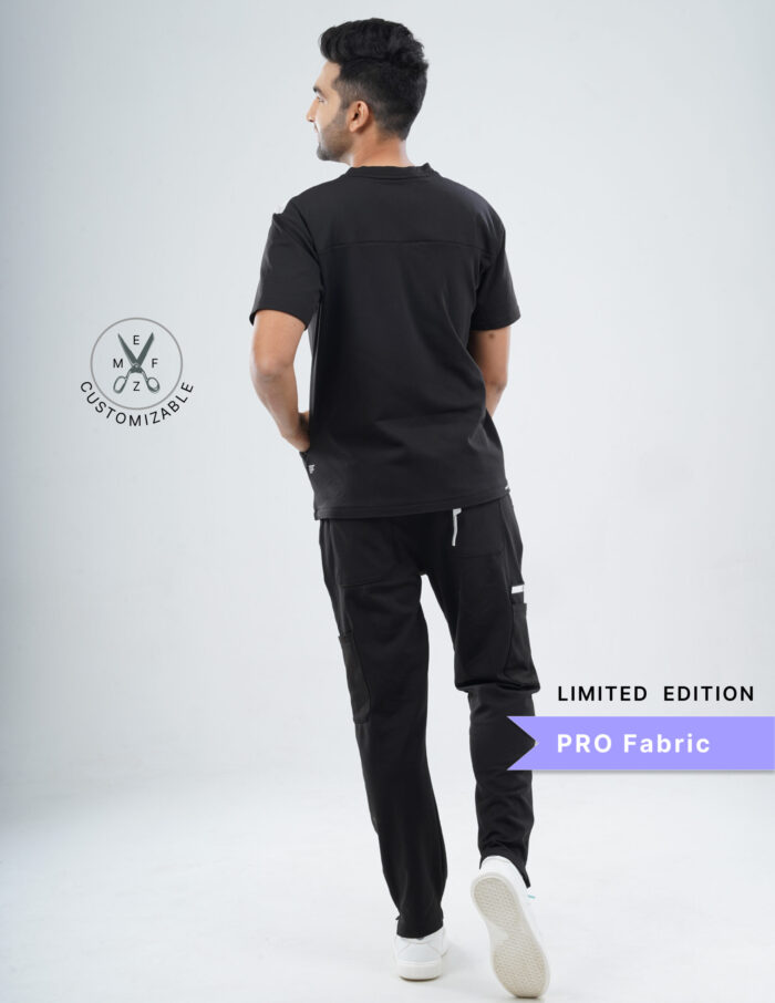 Customizable VANTA BLACK LIMITED EDITION - PRO Fabric / V Neck / Straight Pant / 4 way Stretch(MaleFullset) MKZ138 - Image 4
