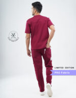 Customizable CARMINE RED LIMTED EDITION - PRO Fabric / V Neck / Straight Pant / 4 way Stretch(MaleFullset) MKZ141 - Image 4