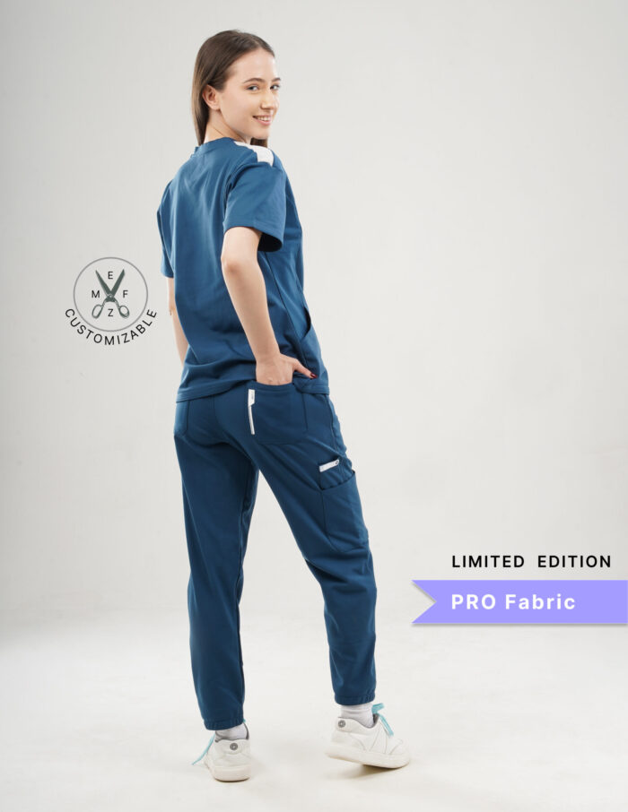 Customizable PRUSSIAN BLUE LIMITED EDITION - PRO Fabric / V Neck / Jogger Pant / 4 way Stretch(FemaleFullset) MKZ2 - Image 4