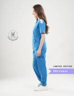 Customizable DODGER BLUE LIMITED EDITION - PRO Fabric / V Neck / Jogger Pant / 4 way Stretch(FemaleFullset) MKZ5 - Image 4