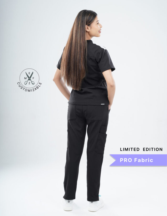 Customizable VANTA BLACK LIMITED EDITION - PRO Fabric / V Neck / Straight Pant / 4 way Stretch(FemaleFullset) MKZ11 - Image 5