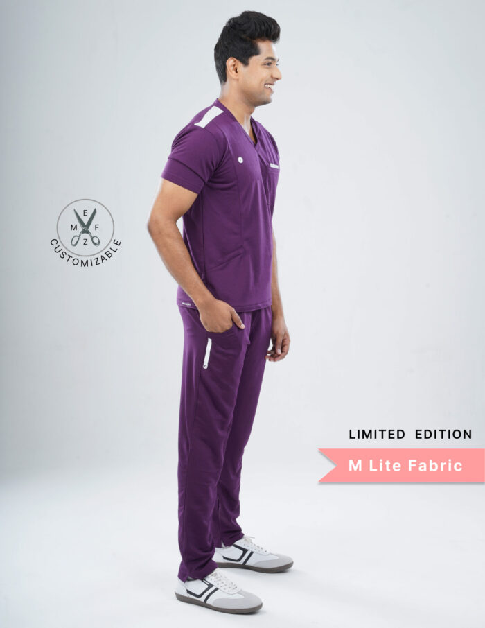 Customizable Merlot Wine LIMITED EDITION - MLite Fabric / V Neck / Straight Pant / 2 way Stretch/(MaleFullset) MKZ145 - Image 4