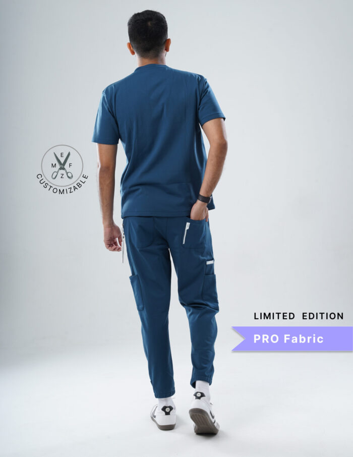 Customizable PRUSSIAN BLUE LIMITED EDITION - PRO Fabric / V Neck / Jogger Pant / 4 way Stretch(MaleFullset) MKZ128 - Image 5