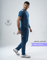 Customizable PRUSSIAN BLUE LIMITED EDITION - PRO Fabric / V Neck / Straight Pant / 4 way Stretch(MaleFullset) MKZ129 - Image 4