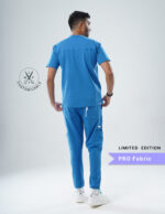 Customizable DODGER BLUE LIMITED EDITION - PRO Fabric / V Neck / Jogger Pant / 4 way Stretch(MaleFullset) MKZ131 - Image 4