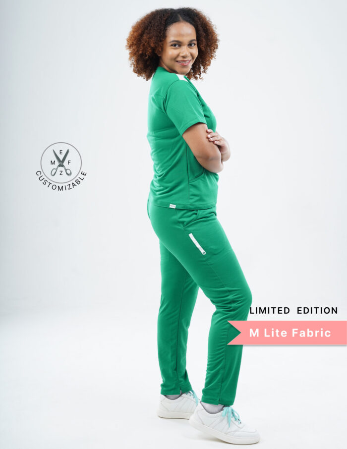 Customizable TECTOGREEN LIMITED EDITION - MLite Fabric / V Neck / Straight Pant / 2 way Stretch(FemaleFullset) MKZ24 - Image 3