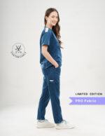 Customizable PRUSSIAN BLUE LIMITED EDITION - PRO Fabric / V Neck / Straight Pant / 4 way Stretch(FemaleFullset) MKZ3 - Image 4