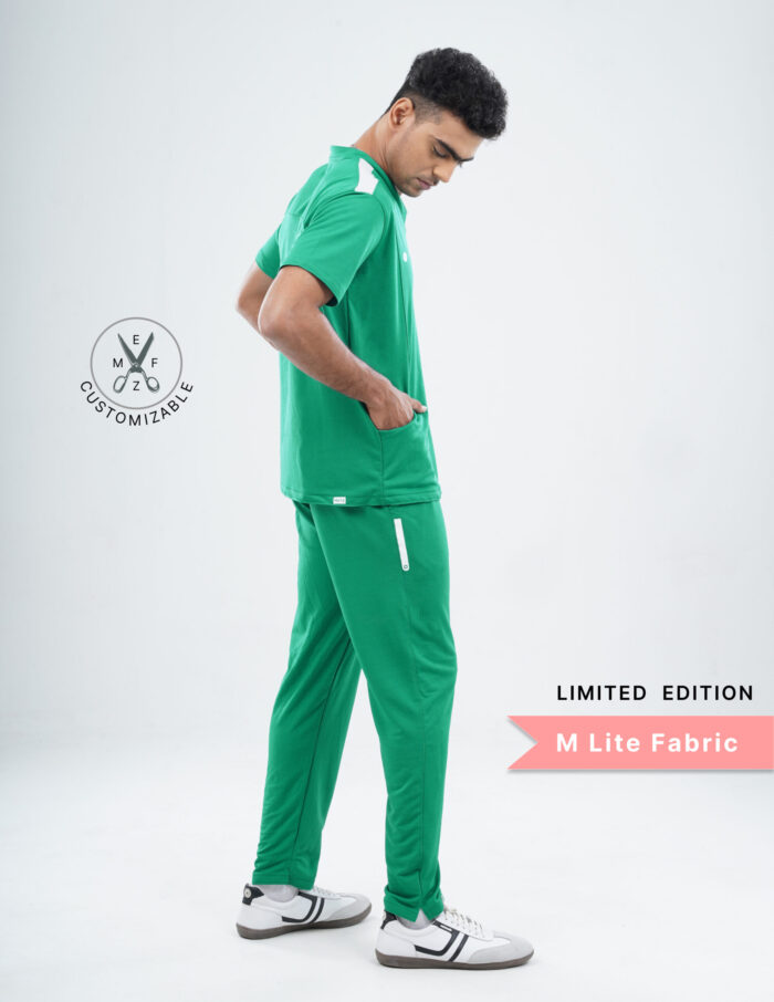 Customizable TECTOGREEN LIMITED EDITION - MLite Fabric / V Neck / Straight Pant / 2 way Stretch(MaleFullset) MKZ153 - Image 5