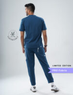 Customizable PRUSSIAN BLUE LIMITED EDITION - PRO Fabric / V Neck / Jogger Pant / 4 way Stretch(MaleFullset) MKZ128 - Image 4