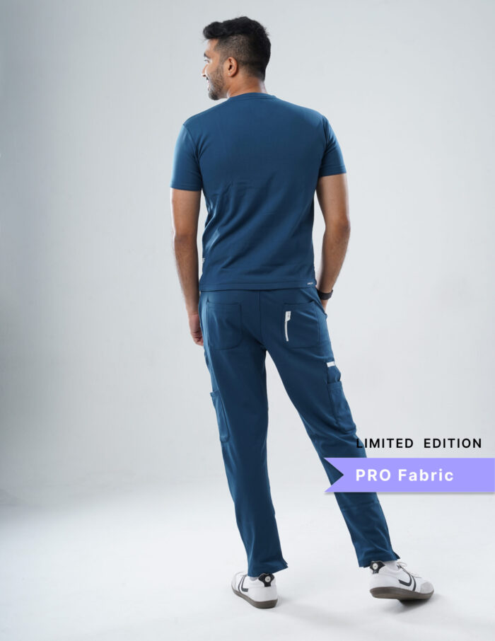 Customizable PRUSSIAN BLUE LIMITED EDITION - PRO Fabric / V Neck / Straight Pant / 4 way Stretch(MaleFullset) MKZ129 - Image 5