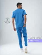 Customizable DODGER BLUE LIMITED EDITION - PRO Fabric / V Neck / Jogger Pant / 4 way Stretch(MaleFullset) MKZ131 - Image 6