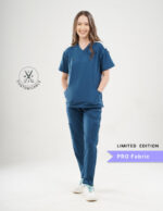 Customizable PRUSSIAN BLUE LIMITED EDITION - PRO Fabric / V Neck / Straight Pant / 4 way Stretch(FemaleFullset) MKZ3 - Image 6