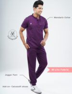 Customizable MERLOT WINE - MLite Fabric / Mandarin Collar / Jogger Pant / 2 way Stretch(MaleFullset) MKZ146 - Image 2