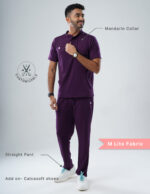 Customizable MERLOT WINE - MLite Fabric / Mandarin Collar / Straight Pant / 2 way Stretch(MaleFullset) MKZ147 - Image 2