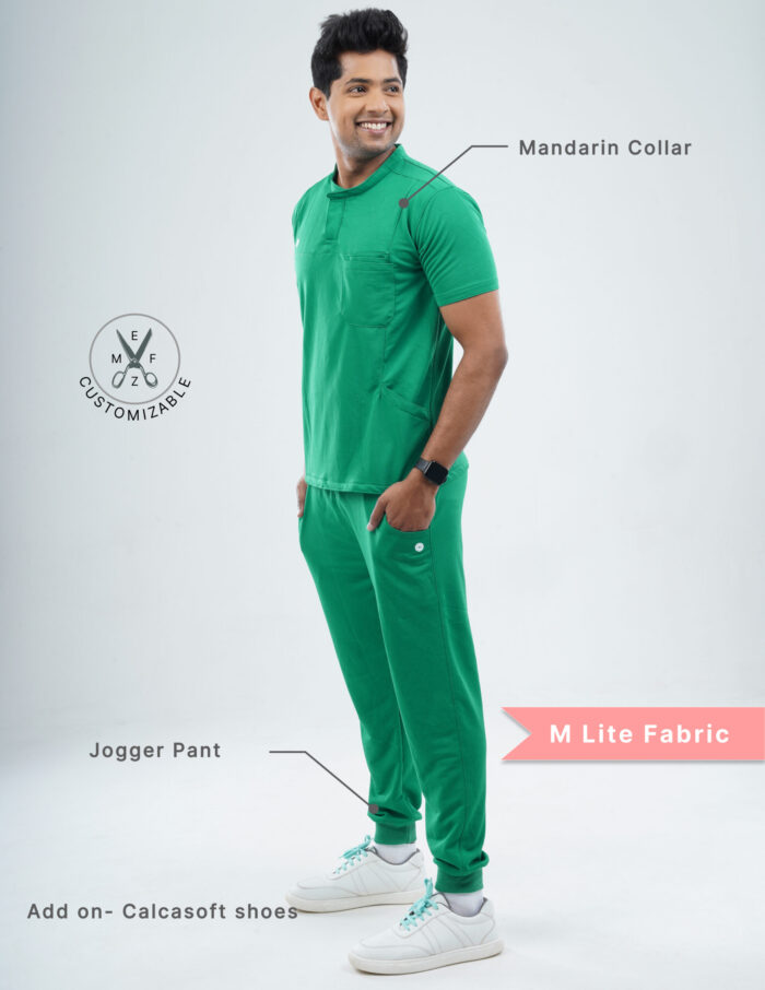 Customizable TECTOGREEN - MLite Fabric / MANDARIN COLLAR / Jogger Pant / 2 way Stretch(MaleFullset) MKZ154 - Image 2