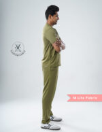 Quick Delivery | CHENNAI | Customizable FERIL OLIVE - MLite Fabric / V Neck / Straight Pant / 2 way Stretch(MaleFullset) MKZ292 - Image 5
