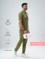 Customizable FERIL OLIVE - MLite Fabric / Mandarin / Straight Pant / 2 way Stretch(MaleFullset) MKZ179 - Image 3