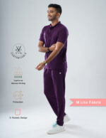 Customizable MERLOT WINE - MLite Fabric / Mandarin Collar / Straight Pant / 2 way Stretch(MaleFullset) MKZ147 - Image 3