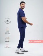 Customizable ORLIN NAVY - MLite Fabric / V NECK / Jogger Pant / 2 way Stretch(MaleFullset) MKZ158 - Image 3