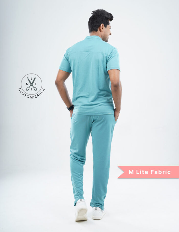 Customizable HYLORA TEAL - MLite Fabric / Mandarin Collar / Straight Pant / 2 way Stretch(MaleFullset) MKZ171 - Image 4