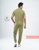 Customizable FERIL OLIVE - MLite Fabric / V Neck / Jogger Pant / 2 way Stretch(MaleFullset) MKZ174 - Image 4