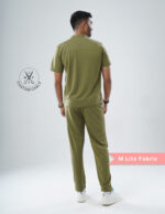 Customizable FERIL OLIVE - MLite Fabric / Mandarin / Straight Pant / 2 way Stretch(MaleFullset) MKZ179 - Image 4