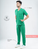 Customizable TECTOGREEEN - MLite Fabric / V Neck / Straight Pant / 2 way Stretch(MaleFullset) MKZ151 - Image 2