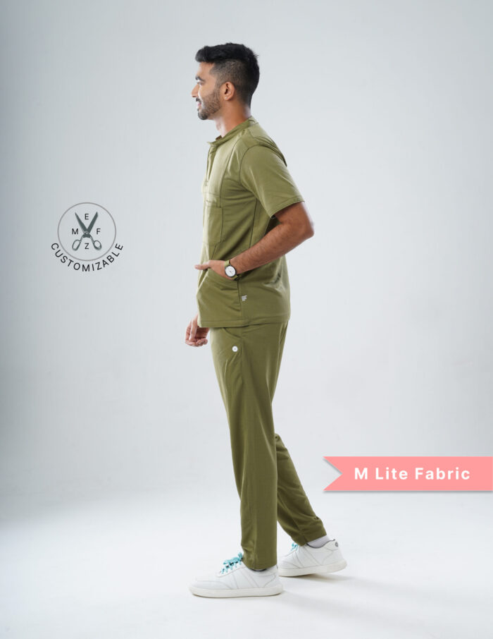 Customizable FERIL OLIVE - MLite Fabric / Mandarin / Straight Pant / 2 way Stretch(MaleFullset) MKZ179 - Image 5