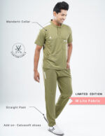 Customizable FERIL OLIVE LIMITED EDITION - MLite Fabric / Mandarin / Straight Pant / 2 way Stretch(MaleFullset) MKZ181 - Image 2
