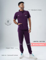 Customizable MERLOT WINE LIMITED EDITION - MLite Fabric / Mandarin Collar / Jogger Pant / 2 way Stretch(MaleFullset) MKZ148 - Image 2
