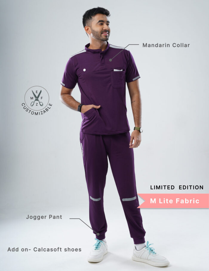 Customizable MERLOT WINE LIMITED EDITION - MLite Fabric / Mandarin Collar / Jogger Pant / 2 way Stretch(MaleFullset) MKZ148 - Image 2