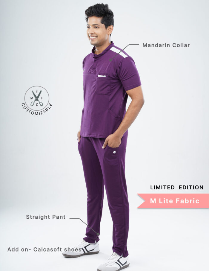 Customizable MERLOT WINE LIMITED EDITION - MLite Fabric / Mandarin Collar / Straight Pant / 2 way Stretch(MaleFullset) MKZ149 - Image 2