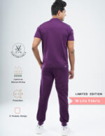 Customizable MERLOT WINE LIMITED EDITION - MLite Fabric / V Neck / Jogger Pant / 2 way Stretch(MaleFullset) MKZ144 - Image 3