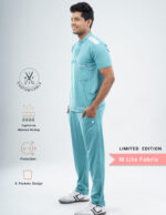 Customizable HYLORA TEAL LIMITED EDITION - MLite Fabric / Mandarin Collar / Straight Pant / 2 way Stretch(MaleFullset) MKZ173 - Image 3