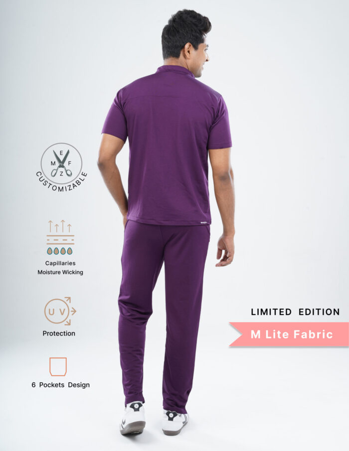 Customizable MERLOT WINE LIMITED EDITION - MLite Fabric / Mandarin Collar / Straight Pant / 2 way Stretch(MaleFullset) MKZ149 - Image 3