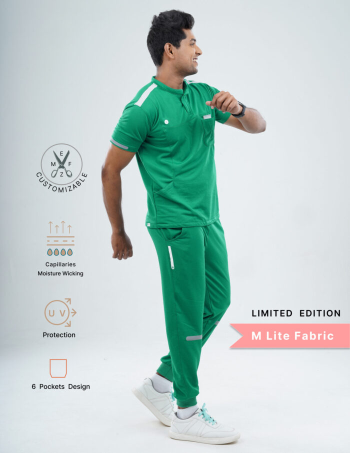 Customizable TECTOGREEN LIMITED EDITION - MLite Fabric / MANDARIN COLLAR / Jogger Pant / 2 way Stretch(MaleFullset) MKZ156 - Image 3