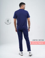 Customizable ORLIN NAVY LIMITED EDITION- MLite Fabric / V Neck / Straight Pant / 2 way Stretch(MaleFullset) MKZ161 - Image 4