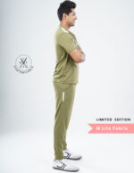 Customizable FERIL OLIVE LIMITED EDITION - MLite Fabric / V Neck / Jogger Pant / 2 way Stretch(MaleFullset) MKZ176 - Image 4