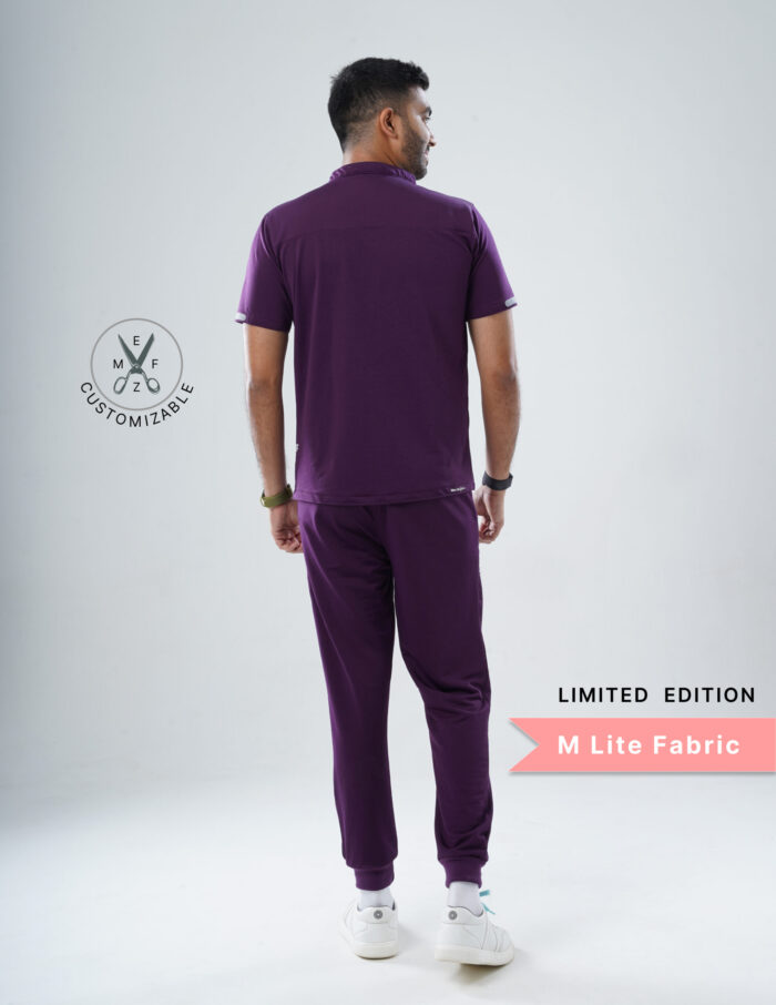 Customizable MERLOT WINE LIMITED EDITION - MLite Fabric / Mandarin Collar / Jogger Pant / 2 way Stretch(MaleFullset) MKZ148 - Image 4
