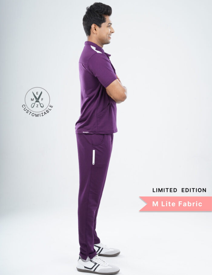Customizable MERLOT WINE LIMITED EDITION - MLite Fabric / Mandarin Collar / Straight Pant / 2 way Stretch(MaleFullset) MKZ149 - Image 4