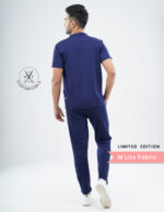 Customizable ORLIN NAVY LIMITED EDITION- MLite Fabric / MANDARIN COLLAR / Straight Pant / 2 way Stretch(MaleFullset) MKZ165 - Image 4