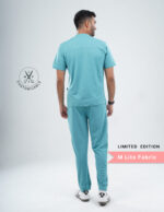 Customizable HYLORA TEAL LIMITED EDITION - MLite Fabric / V Neck / Jogger Pant / 2 way Stretch(MaleFullset) MKZ168 - Image 4