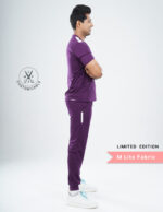 Customizable MERLOT WINE LIMITED EDITION - MLite Fabric / V Neck / Jogger Pant / 2 way Stretch(MaleFullset) MKZ144 - Image 4